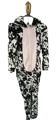 Secret Treasures Women Size 4-6 Cow One Piece Hoodie Pajamas One Piece
