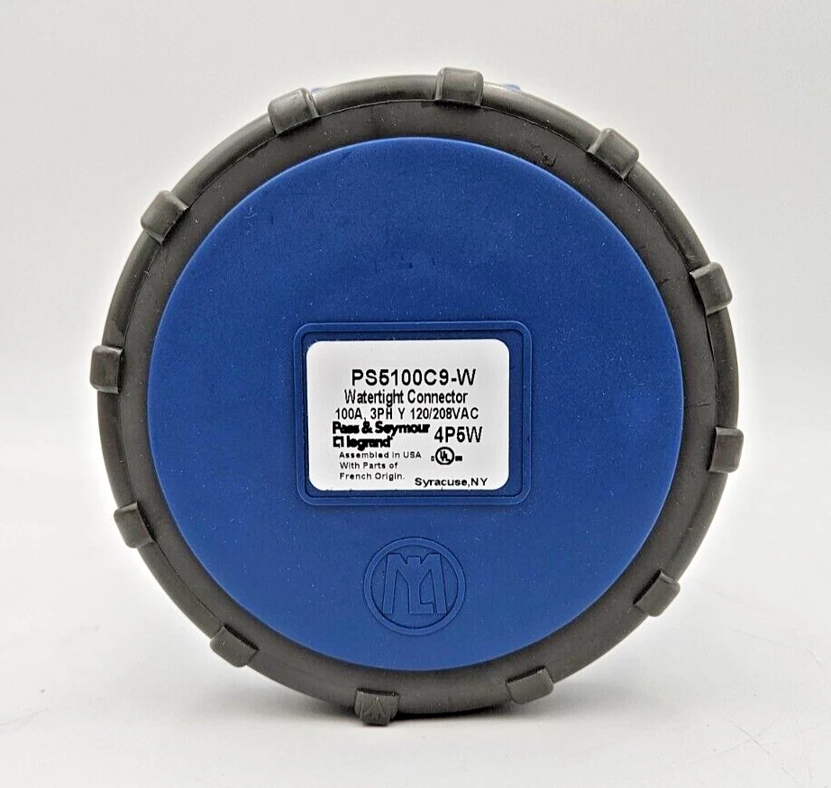 Conector hermético Pass & Seymour PS5100C9-W, 100A, 120/208V Foto 2 de 4