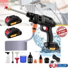 Cordless Car Pressure Washer Water Gun High Power Jet Wash Cleaner Rechargeable-
