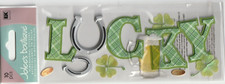 Vintage Jolee's LUCKY St Patrick's Day theme 3-D stickers 84314 Fast FREE ship 