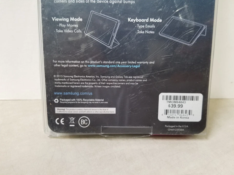 Samsung Galaxy Tab E Book Cover Case for 8.0 Model - Image 3 of 4