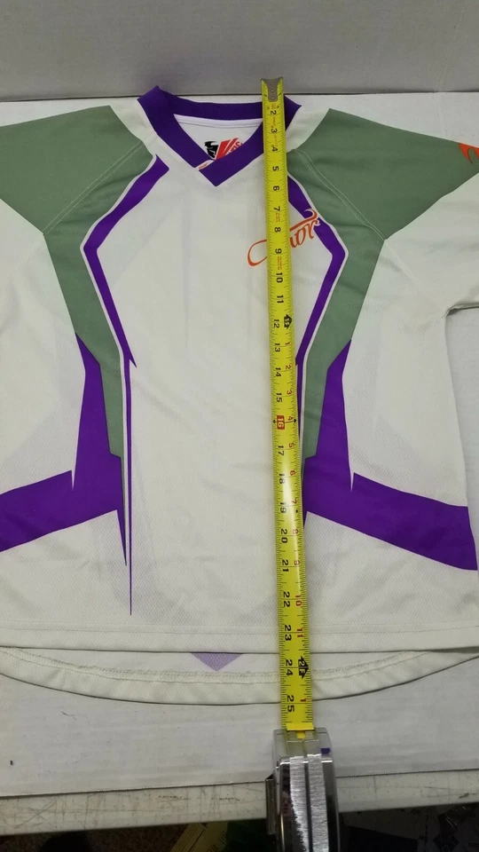 CALÇA THOR STATIC COM ZÍPER CURTA CAMISA 24 MÉDIA 8-9 MENINAS MOTOCROSS ATV ROXO - Imagem 3 de 4