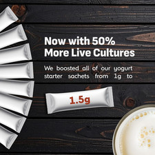 Kefir Starter Culture 10-Pack, 1.5G Sachets Live Probiotic Cultures for Hom...