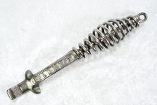 VTG Atlantic Cast Iron Stove Range Spring Handle Lid Lifter I-S Nickle Plate