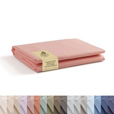 100 Cotton Percale 1 Flat Sheet, King Size - Crisp, Cool and Strong Bed Linen...