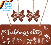 Rostfarbe Metall Lieblingsplatz Schild Zum HäNgen 25 X 10 Cm Dekoratives TüRschi