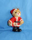 Vintage Plush Bear in Santa Suit With Sack Christmas Ornament — photo 1