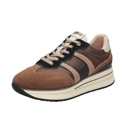 Keys Silvia - Plateau Sneaker aus braunem Wildleder - Damen Schuhe Sneaker