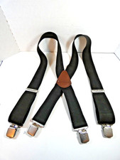 Vintage CARHARTT Heavy Work Suspenders Braces Black Clip On X-Back Adjustable