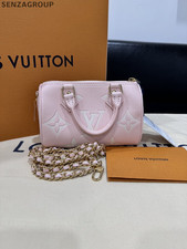 Louis Vuitton Leather Pink Cream Strawberry Speedy Nano Handbag Women