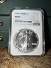 1989 S$1 American Silver Eagle NGC MS69 Graded Slab 🇺🇸
