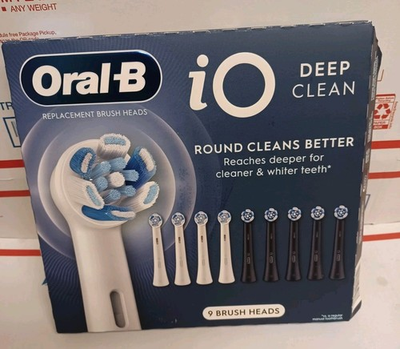 #ad Oral B iO Deep Clean Replacement Toothbrush Head 9 count Brush Heads Open Box $22.29