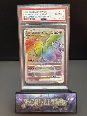 Pokemon Karte Charizard VSTAR 174/172 Brilliant Stars Secret Rare PSA 10 GEM