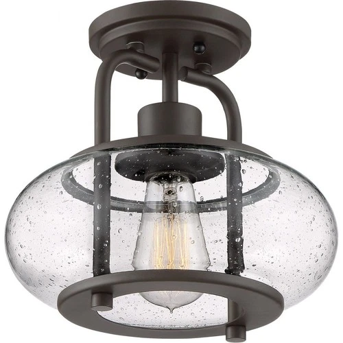 Trilogy - 1 Light Semi-Flush Mount - 9.28 Inches high-Brushed Nickel Finish - Picture 4 of 9