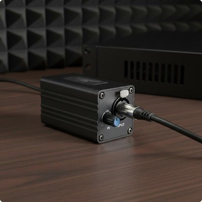 Audioanschluss-Mikrofonbooster 48V Phantomspeisegerät geräuscharm für draußen