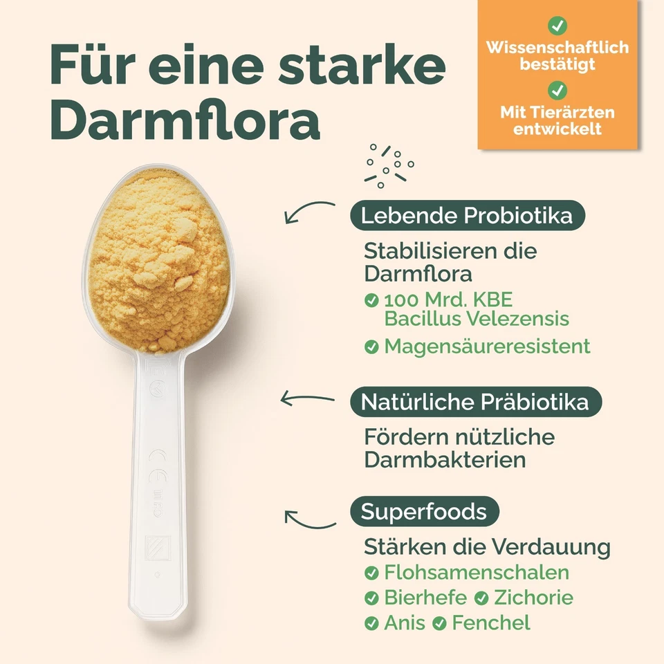 Probiotika-Mix für Hunde | Darmflora aufbauen + Immunsystem stärken | 200g - Bild 4 von 4
