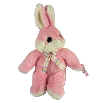 VINTAGE SOFT EXPRESSIONS PINK BUNNY RABBIT NEW W/ TAG 16'' DanDee PLUSH