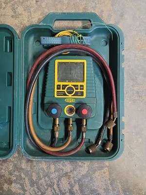 REFCO DIGIMON Two Valve Digital Manifold HVAC w hoses & Case
