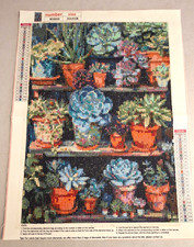 COMPLETED Diamond Art Succulents Sealed Unframed 30x40cm
