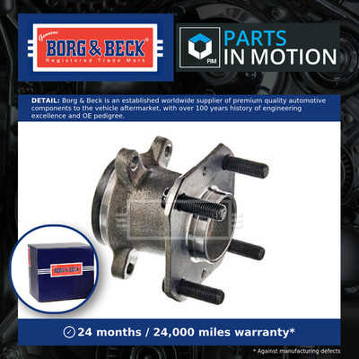 Wheel Bearing Kit fits MAZDA 2 1.5 Rear 2014 on B&B D09H2615X Quality Guaranteed