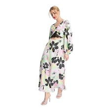 Asos maxi dress size 8 medium pink tropical lace cutout vaca Rio pastel