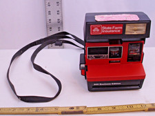POLAROID 600 STATE FARM BUSINESS EDITION BLACK  RED INSTANT CAMERA