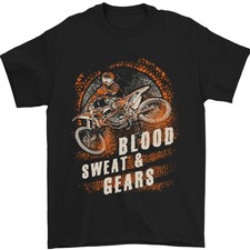 Camiseta Motocross Hombre Blood Sweat and Gears Algodón 100% Jersey 5000