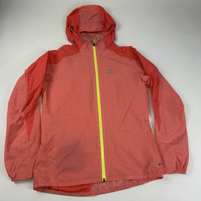 Salomon Advanced Skin Warm Jacket Women Size M Hooded Light Jacket Pink Full Zip