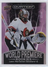 2023 Upper Deck Ovation World Premiere Pink 12/49 Leevi Merilainen #WP-43 1kx2