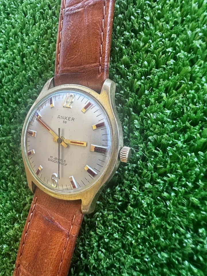 RELOJ ANKER 58 CHAPADO EN ORO VINTAGE PARA HOMBRE HECHO EN ALEMANIA Foto 3 de 4