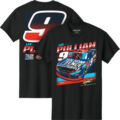 Men's Jr Motorsports Official Team Apparel Black Lee Pulliam Folsom Fence Supply