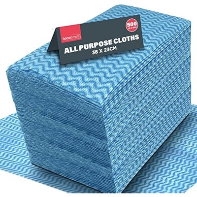 SOL 500er Pack Allzwecktücher, 38x23cm Einweg Reinigungstücher J blau, weich,