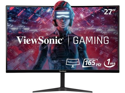 ViewSonic VX2718-PC-MHD 27 Inch Full HD 1080p 165Hz 1ms Curved Gaming Monitor wi