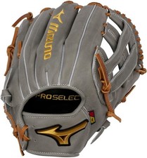 Mizuno Pro Select Gray H Web FP - 12" Infield Premium Leather Glove