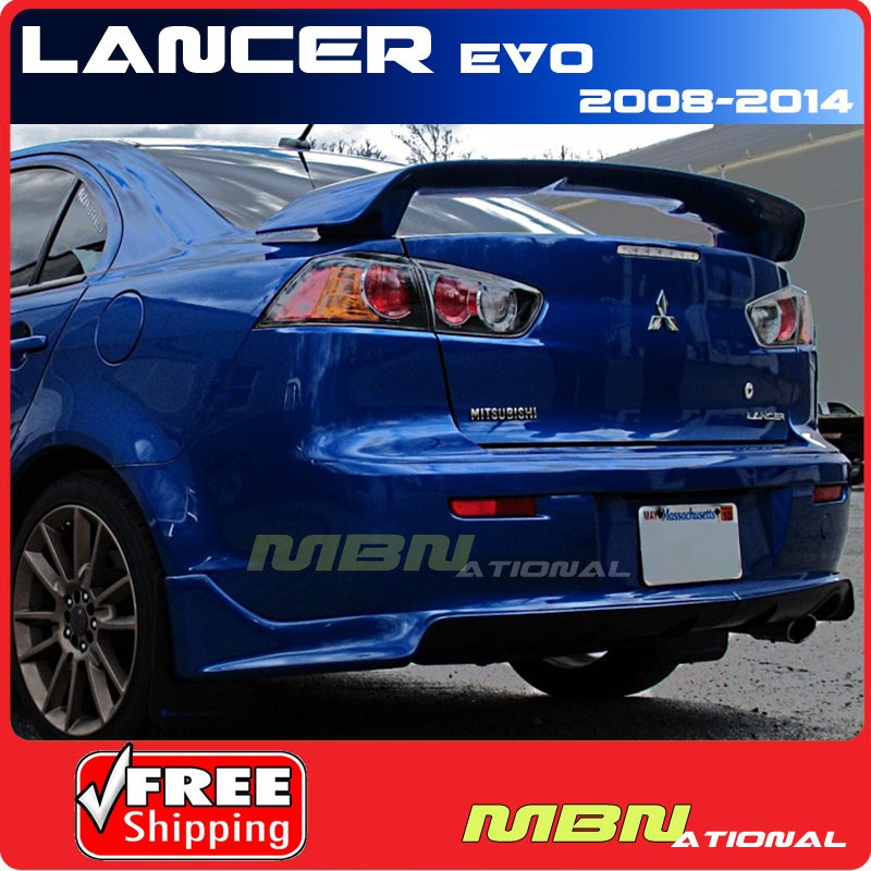 Trunk Spoiler For 2008-13 Mitsubishi Lancer 4Dr Painted A39 GRAPHITE ...