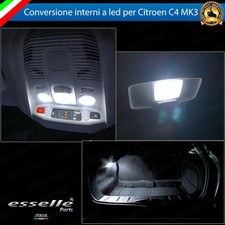 LED INTERNI CITROEN C4 MK3 CONVERSIONE INTERNA COMPLETA BIANCO 6000K CANBUS