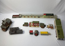 Vintage HO Scale Model Train Layout Buildings and Structures Lot