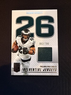 2025 Donruss Elite #IJ-SBY Saquon Barkley Influential Jerseys #/799