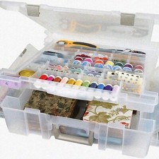 Large Divided Portable Art and Craft Storage Box