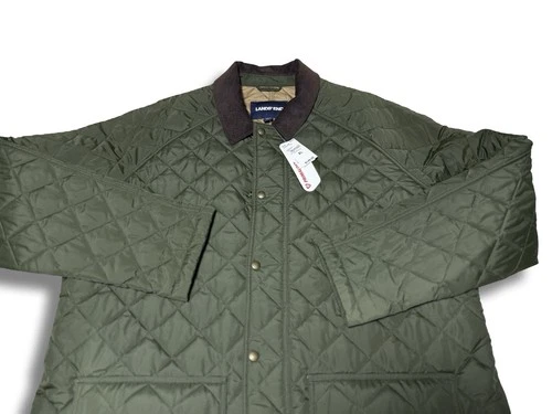 NWT! Lands End Quilted Jacket Mens XL Green Primaloft Corduroy Collar Chore Coat image 10