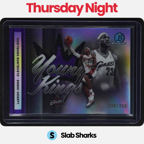 2025 BOWMAN #YK-5 LEBRON JAMES CHROME YOUNG KINGS PURPLE REFRACTOR /250
