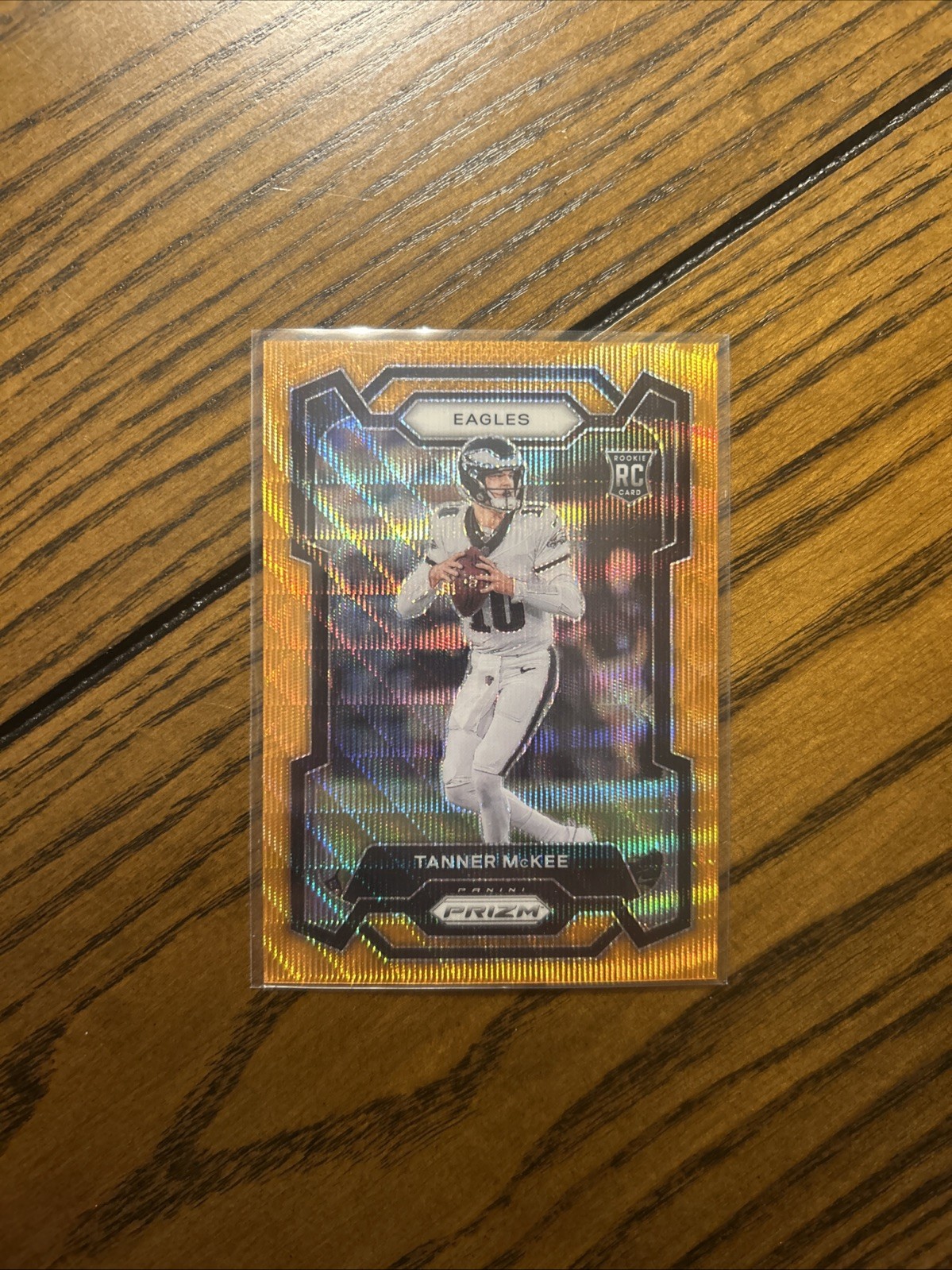 Tanner McKee 2023 Prizm Orange Wave /60 Eagles Rookie #383 SSP RARE