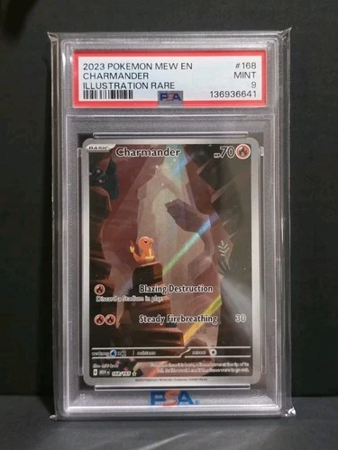 Pokémon Charmander TCG Scarlet Violet-151 Illustration Rare Card 168/165 PSA 9