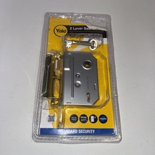 Yale 2 Lever Sashlock 64mm Brass P-M246-PB-63 Internal Door Lock - NEW