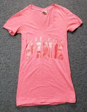 Victoria Secret PINK women size XS short sleeve pink color top "Love Pink"