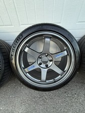 Set Of Volk Wheels Te37s Staggered 19x9.5 19x10.5 Set Of Volk Wheels Te37s Staggered 19x9.5 19x10.5