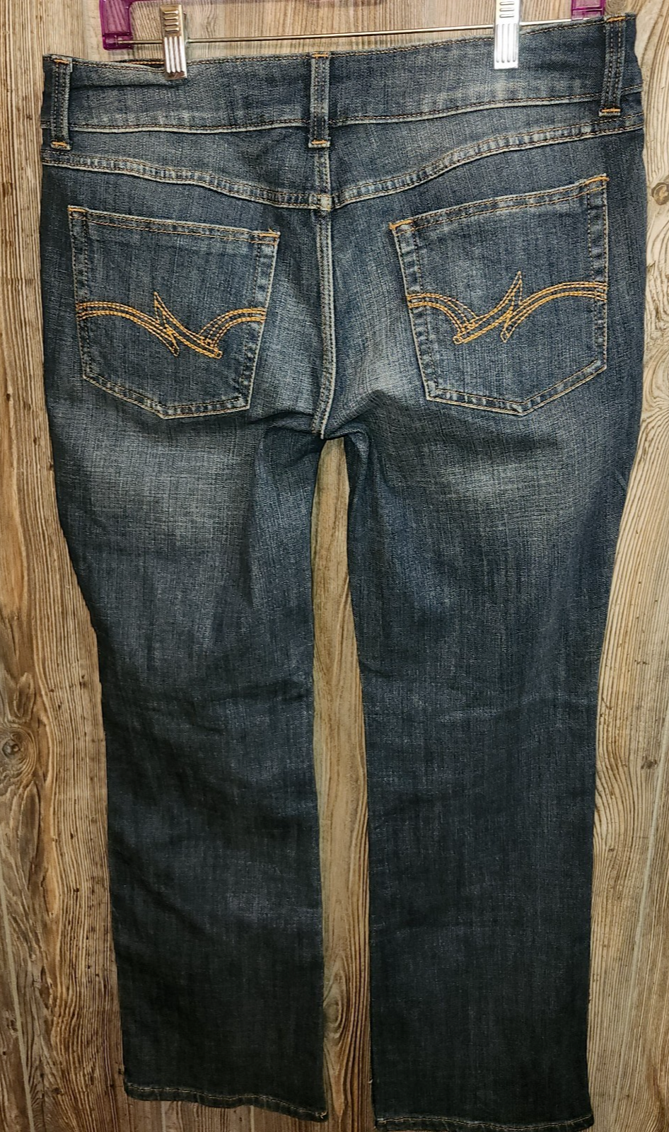 Wrangler Boot Cut Denim Blue Jeans Women Size 11 x 32 (32x31) western rodeo work