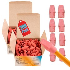 288 PCS Pink Pencil Cap Erasers Arrowhead Tops Art School Office Classroom