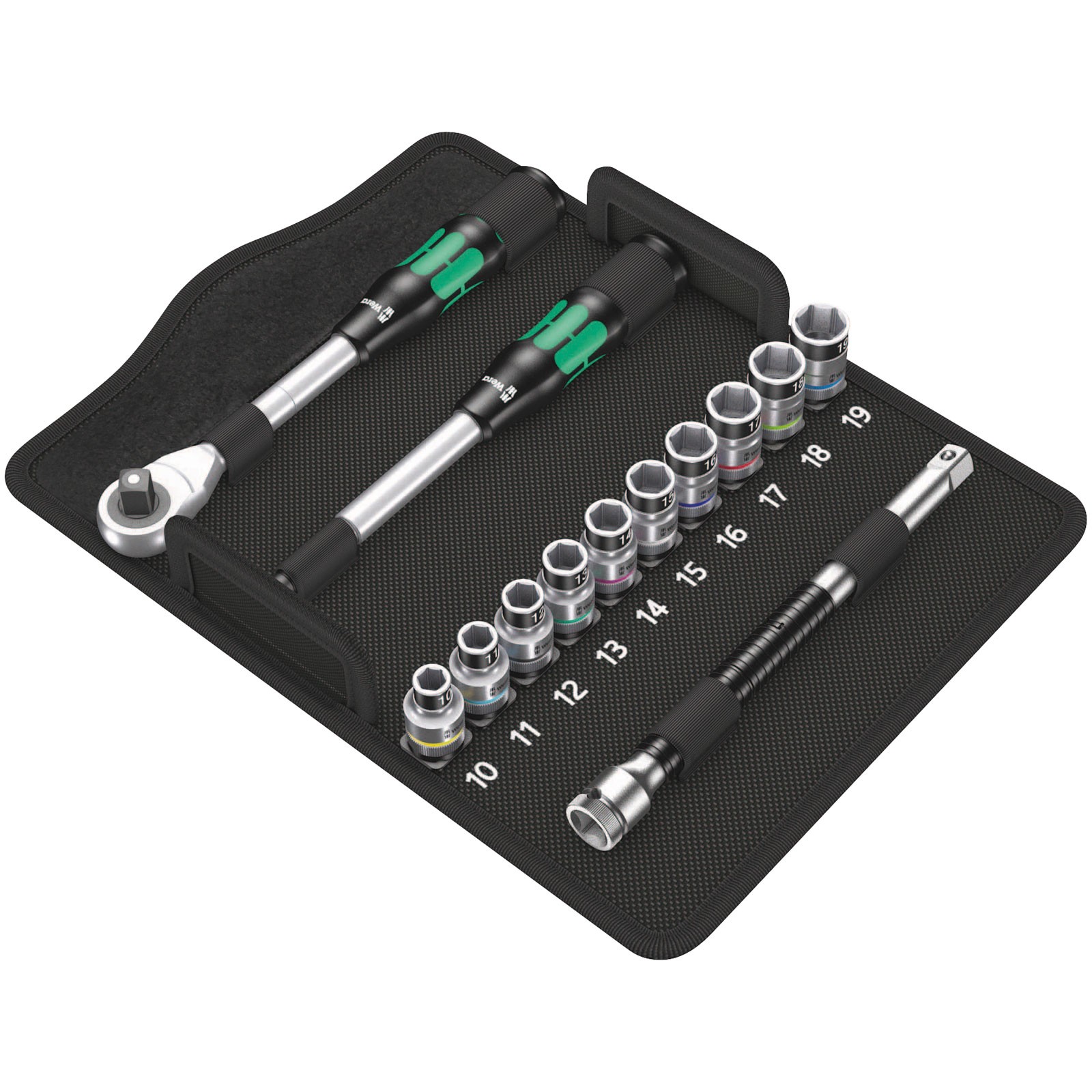 Wera 8006 SC 1 Zyklop Hybrid Ratchet Set, 1/2"" Drive, Metric
