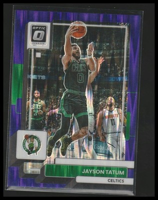 2022-23 Donruss Optic #8 Jayson Tatum Purple Shock